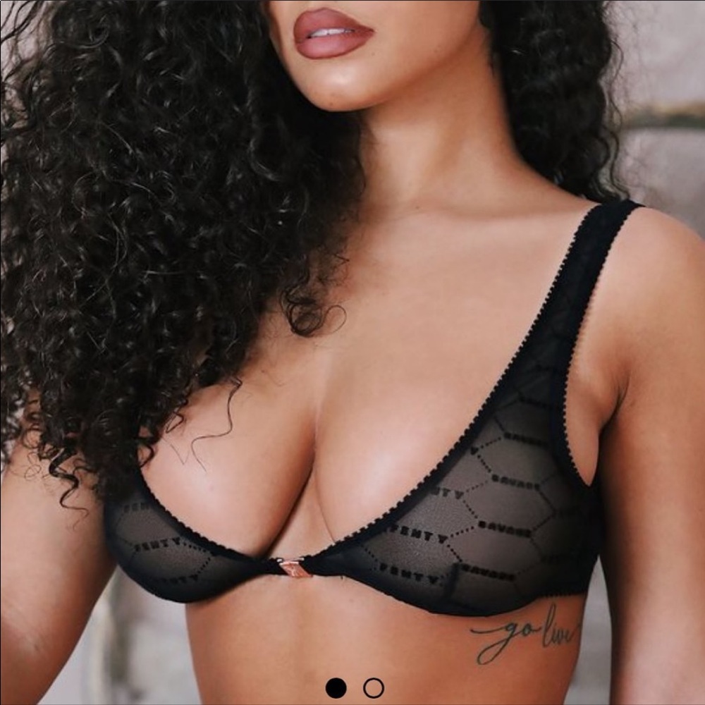 SavageXFenty Mesh Logo Bralette Unworn